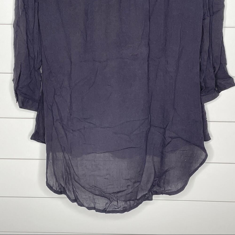 HD In Paris Ari Embellished Embroidered Boho Peasant Tunic Top Black Size 4 - Picture 10 of 11